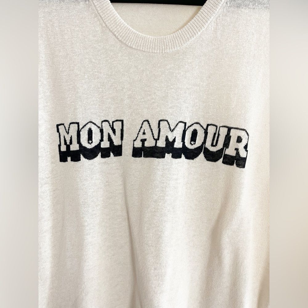 Zadig & Voltaire Nida Mon Amour Sweater vest in cream top Large - Picture 5 of 13